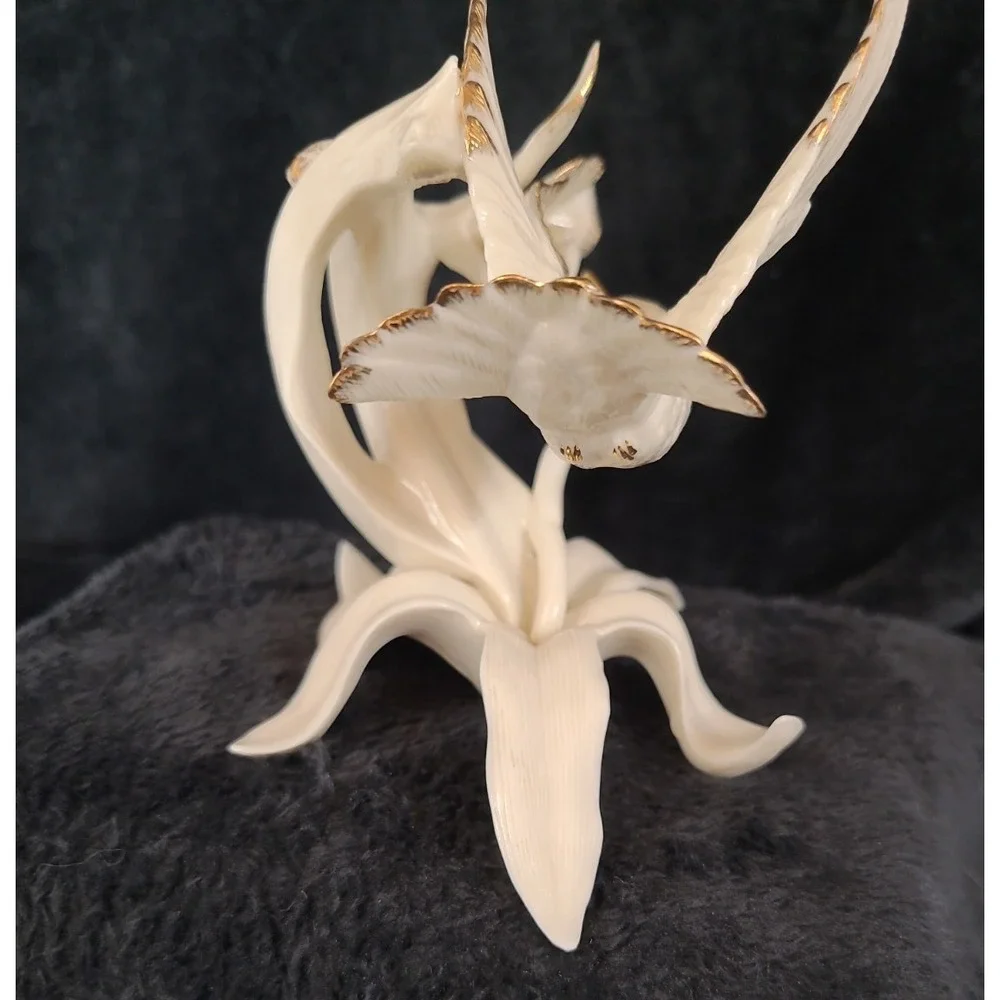 Beautiful Lenox Porcelain Classic Hummingbird Ivory Sculpture Figurine READ - Picture 7 of 16